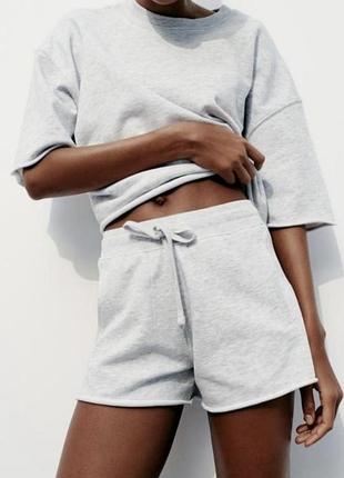 Zara женский костюм костюм шорты и топ футболка zara