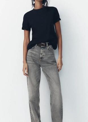 Zara wide leg сірі джинси, розмір 40
