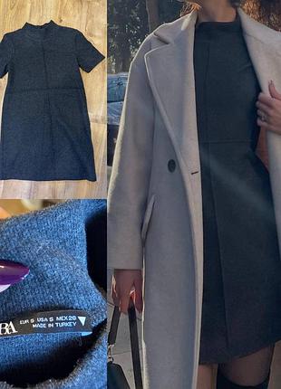 Тепла трикотажна сукня zara (розмір s)