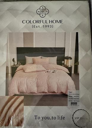 Комплект постільної білизні евро colorful home