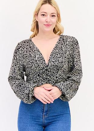 Блуза топ в квітковий принт pull &bear