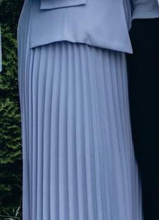 Блакитна вечірня сукня міді l-xl