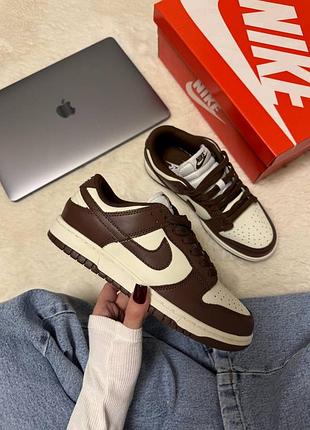 Стильні жіночі кросівки nike sb dunk low cacao wow