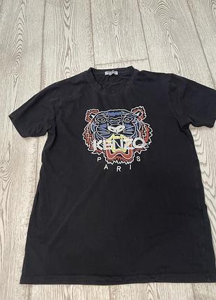 Футболка kenzo tiger paris чорна | розмір m | оригінал