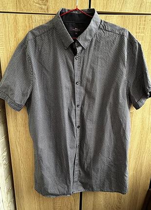Котонова чоловіча сорочка george  лінійка tailor & cutter (slim fit, розмір xl,