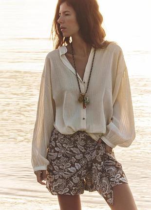 Сорочка з вузлом zara - xs, s - більшомірить