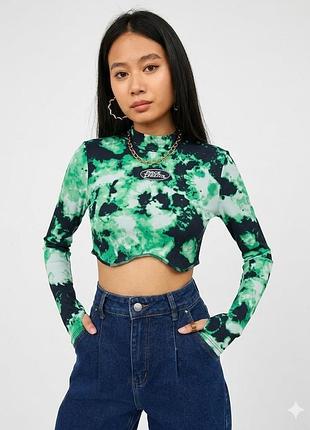 Вкорочений лонг тай-дай, корстений топ no fear & h&m