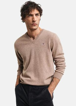 Свитер gant из шерсти ягненка, оттенок кэмел, м