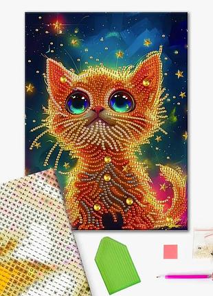 Діамантова мозаїка "синьооке кошеня" bh009 25x25