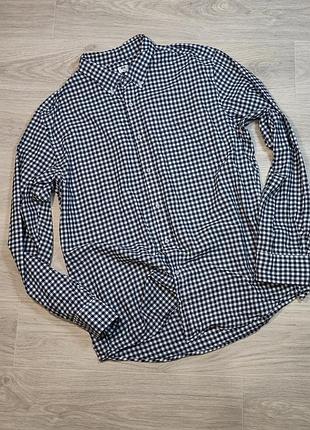 Фланелева картата сорочка uniqlo (комір на ґудзиках) розмір м.