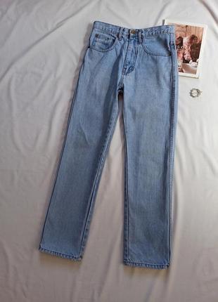 Щільні блакитні джинси прямого фасону на завищеній посадці aztec jeans