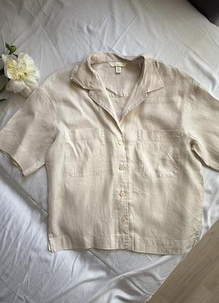 Літня жіноча сорочка льон від h&m