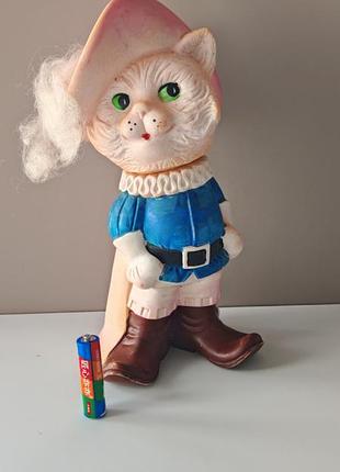 Резиновая советская игрушка, кот в сапогах, сср