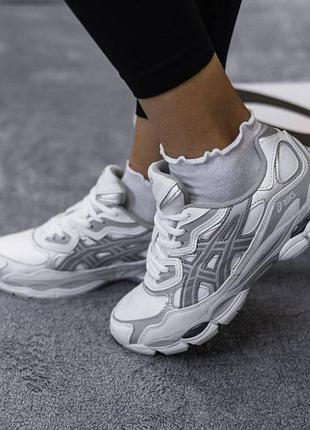 Женские кроссовки asics gel-nyc white grey / smb+ 🔗