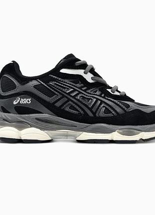 Женские кроссовки asics gel-nyc grey/black / smb+ 🔗