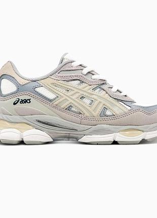 Женские кроссовки asics gel-nyc beige/grey / smb+ 🔗