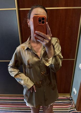 Жіноча сатинова сорочка zara