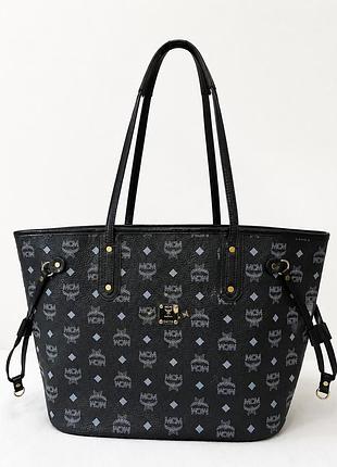 Сумка-тоут mcm з клатчем чорна
