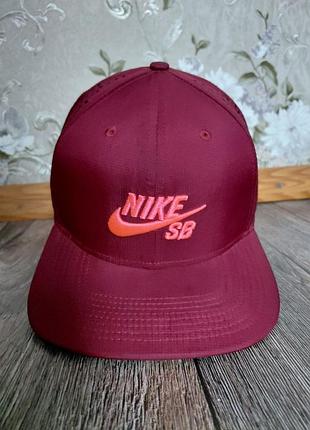 Оригинальная кепка nike sb performance trucker бордовая (винтаж 2014)