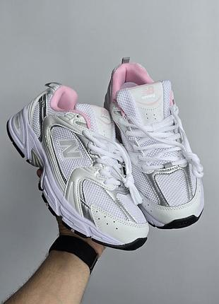 Кроссовки new balance 530 • white / silver / pink