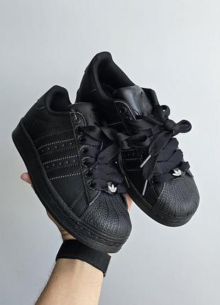 Женские кроссовки adidas superstar • black