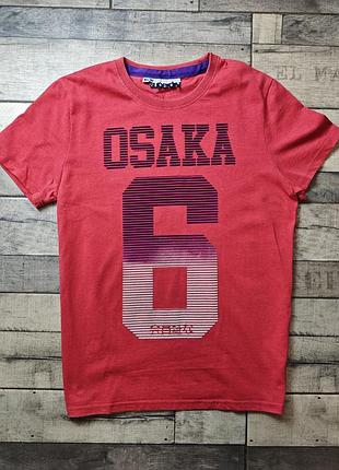 Мужская красная футболка superdry osaka 6 с графическим принтом спереди размер xl