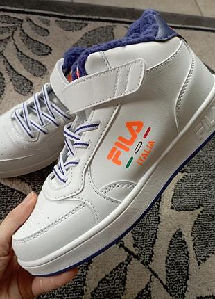 Утеплені кросівки fila для дівчинки хайтопи