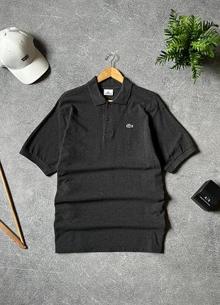 Чоловіче вінтажне сіре поло теніска lacoste оригінал розмір xl