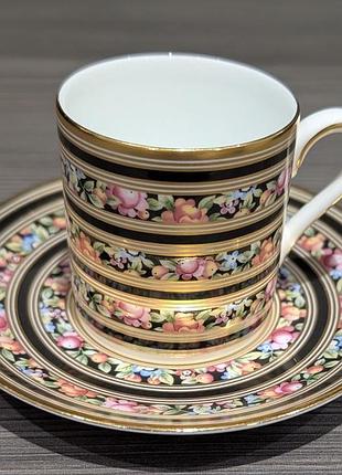 Кавова пара wedgwood clio bone china, england | вінтажна англійська кістяна порцеляна