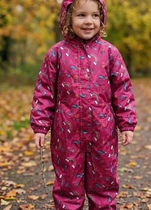 Комбинезон дождевик на девочку в единорожки nutmeg 4-5 лет