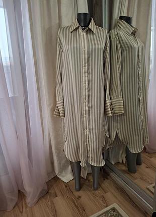 Струящееся платье 👗 рубашка оверсайз
