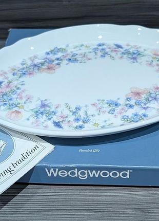 Вінтажне овальне блюдо wedgwood bone china “angela” , england , у коробці