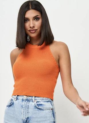 Топ bershka оранжевый