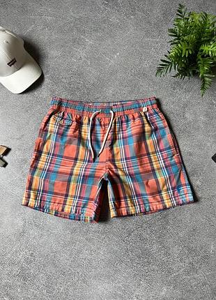 Чоловічі в клітинку купальні пляжні шорти polo ralph lauren оригінал розмір м