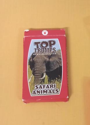 Настольная игра животного сафари top trumps safari animals, известная своими информативными карточками с фактами о дикой природе,