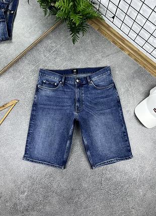 Чоловічі сині джинсові шорти h&m розмір 33
