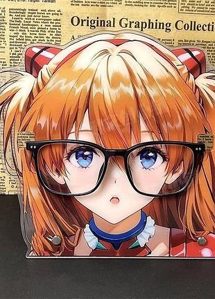 Фигурка акриловая евангелион аска лэнгли сорью аниме подставка для очков anime evangelion asuka langley souryuu фигурка waifu рыжая девушка