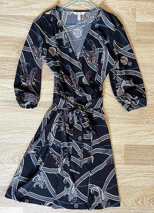 Сукня на запах h&m з візерунком пейслі / розмір s