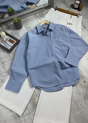 Хлопковая рубашка в полоску от m&amp;s