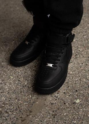 Мужские кроссовки nike air force 1 mid black