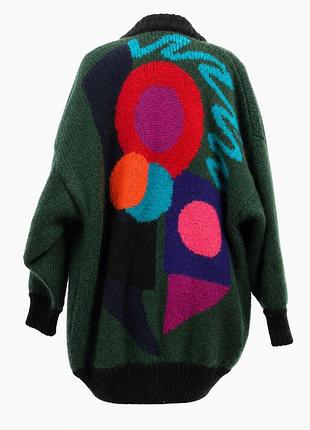 Вовняний оверсайз кардиган excel, 50% wool, вінтаж, m/l