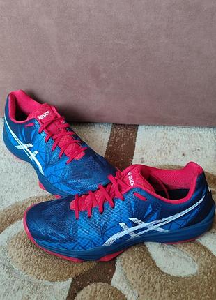 Кроссовки asics gel - fastball 3.  40.5 размер, синего цвета, для быстрых игровых видов спорта