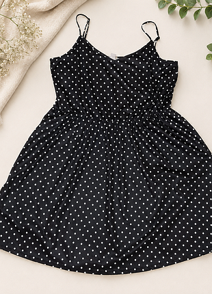 Платье в горошек на бретельках h&amp;m, размер 60-62