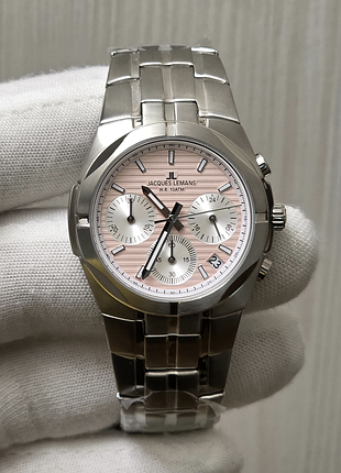 Женские часы jacques lemans 1-2183 chronograph 100m 37mm