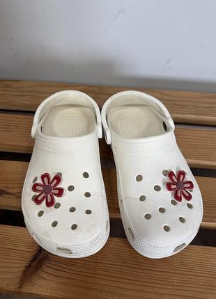 Жіночі білі crocs крокси m6 w8 38 39 сабо жіночі шльопанці