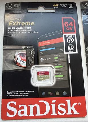 Sandisk extreme pro 64гб microsd (microsdhc)