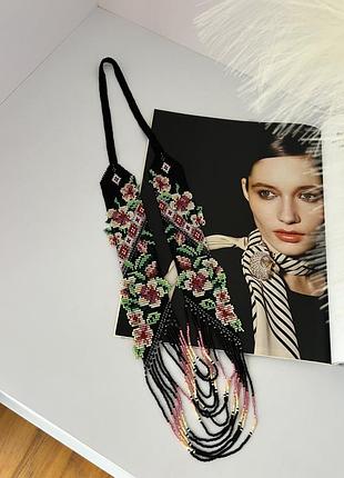 Гердан мальви з чеського бісеру криза чокер handmade