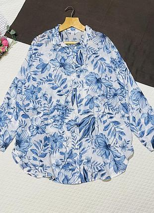 Рубашка -туника батистова свободного кроя от бренда primark 🌿