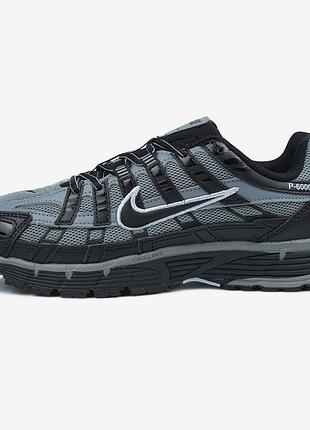 Nike p-6000 grey black кросівки чоловічі