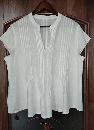 Белоснежная блуза из крапивы (100% ramie)